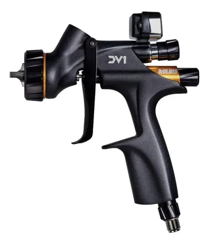 Pistola de pintura DeVilbiss DV1 color negro